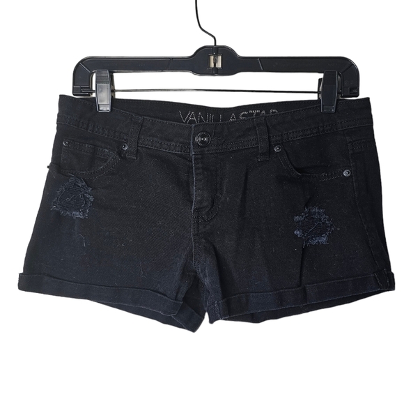 Vanilla Star Shorts Jean Distressed Ripped Womens Size 7 - Picture 1 of 7
